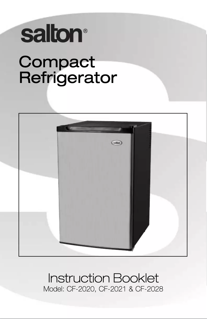 Page 1 de la notice Manuel utilisateur Salton CF2021