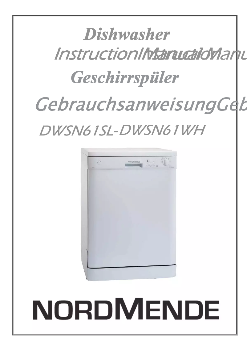 Page 1 de la notice Manuel utilisateur Nordmende DWSN61WH