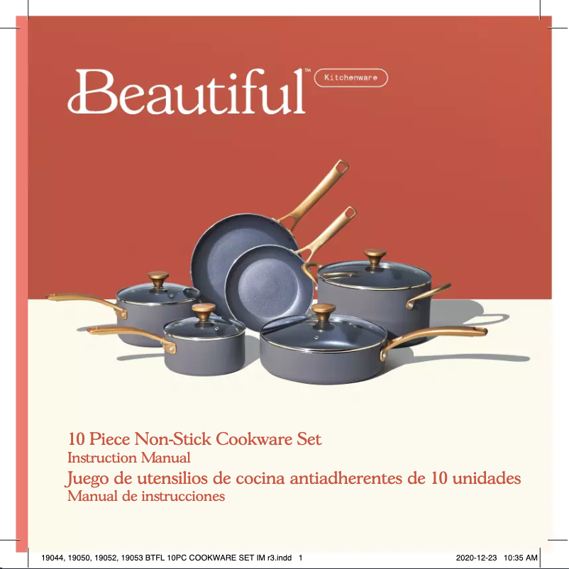 Image de la première page du manuel de l'appareil 10 Piece Non-Stick Cookware Set