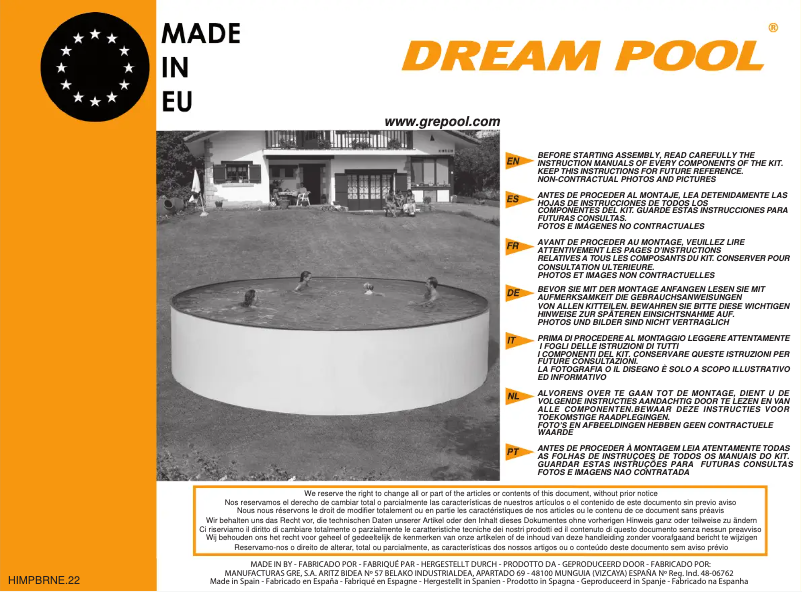 Image de la première page du manuel de l'appareil K3500NE