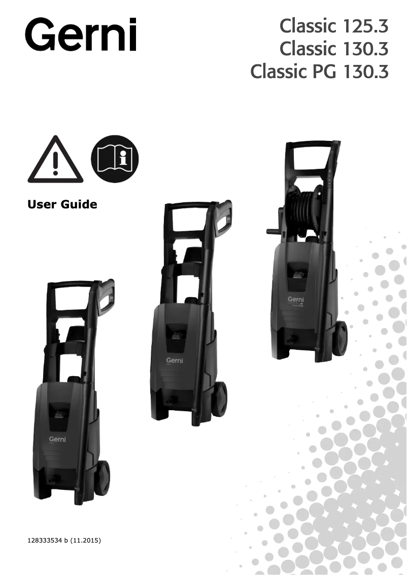 Page 1 de la notice Manuel utilisateur Gerni Classic 125.3