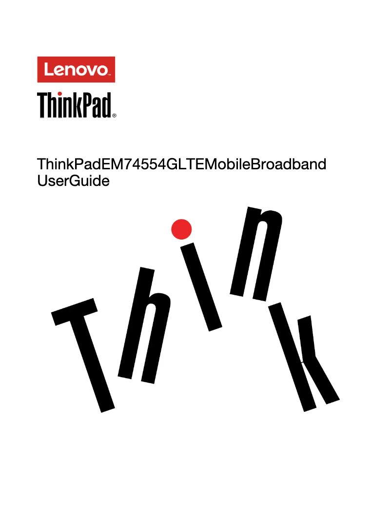 Page 1 de la notice Manuel utilisateur Lenovo EM7455