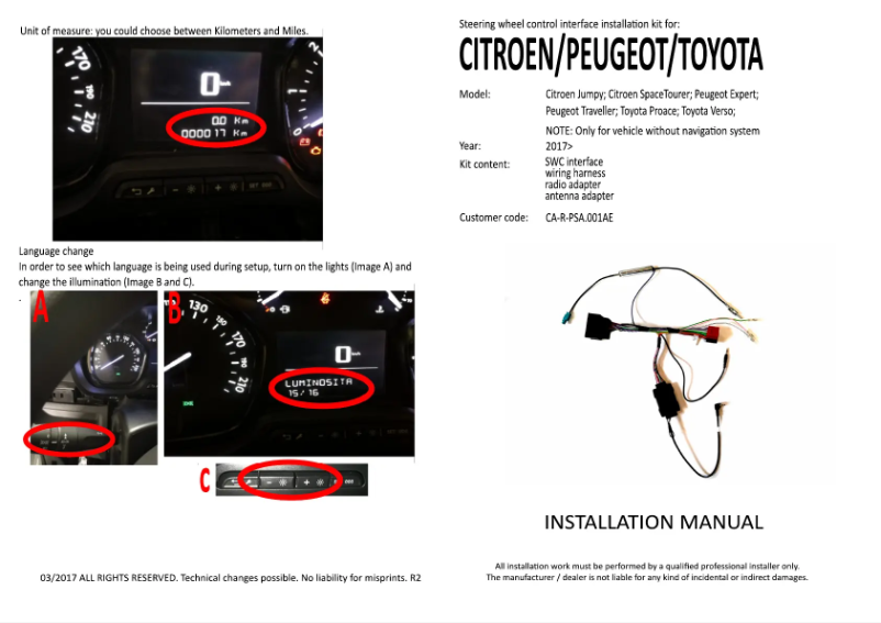 Page n°1 - Manuel utilisateur Pioneer CA-R-PSA.001AE